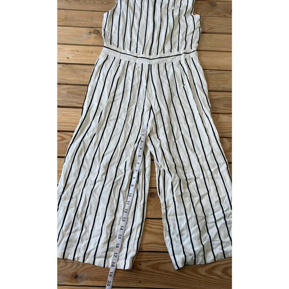 NWT En Creme Striped Sleeveless Stand By Romper L - Picture 7 of 10